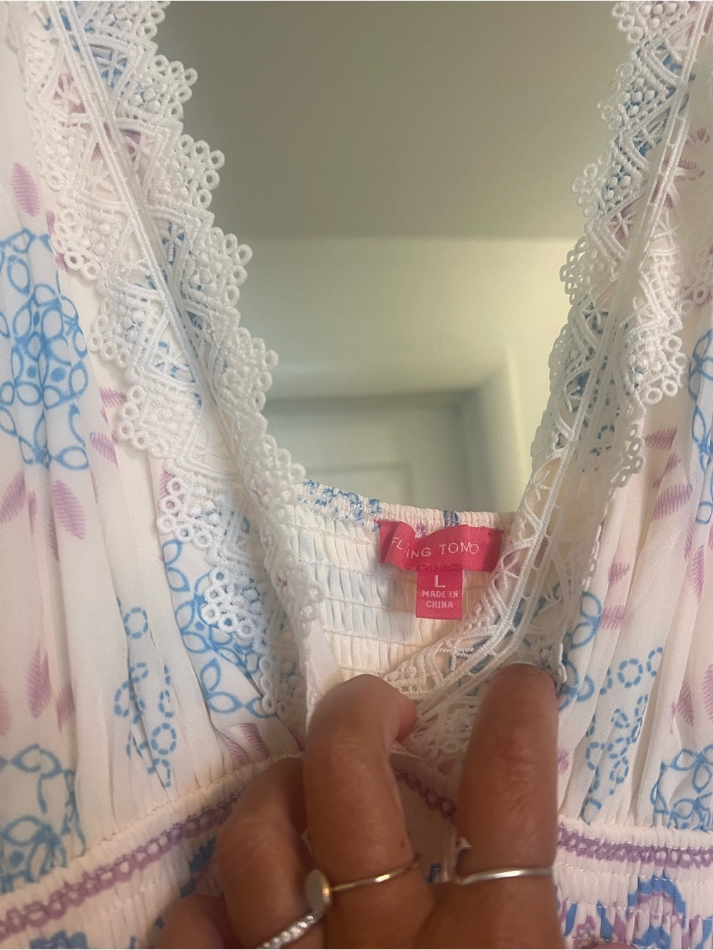Flying Tomato White Print Maxi Dress - Picture 3 of 4